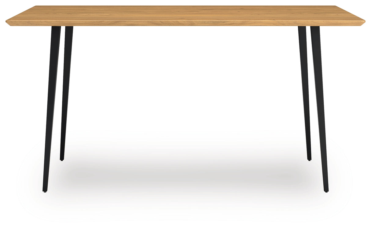 Gretlynn Dining Table and 4 Chairs in Black/Natural from Ashley Furniture - Luna Furniture