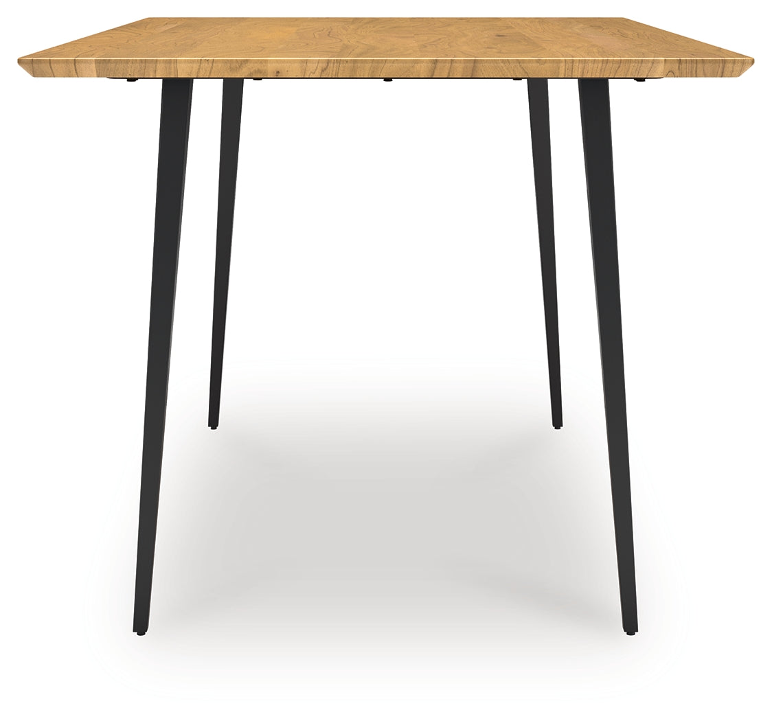 Gretlynn Dining Table and 4 Chairs in Black/Natural from Ashley Furniture - Luna Furniture