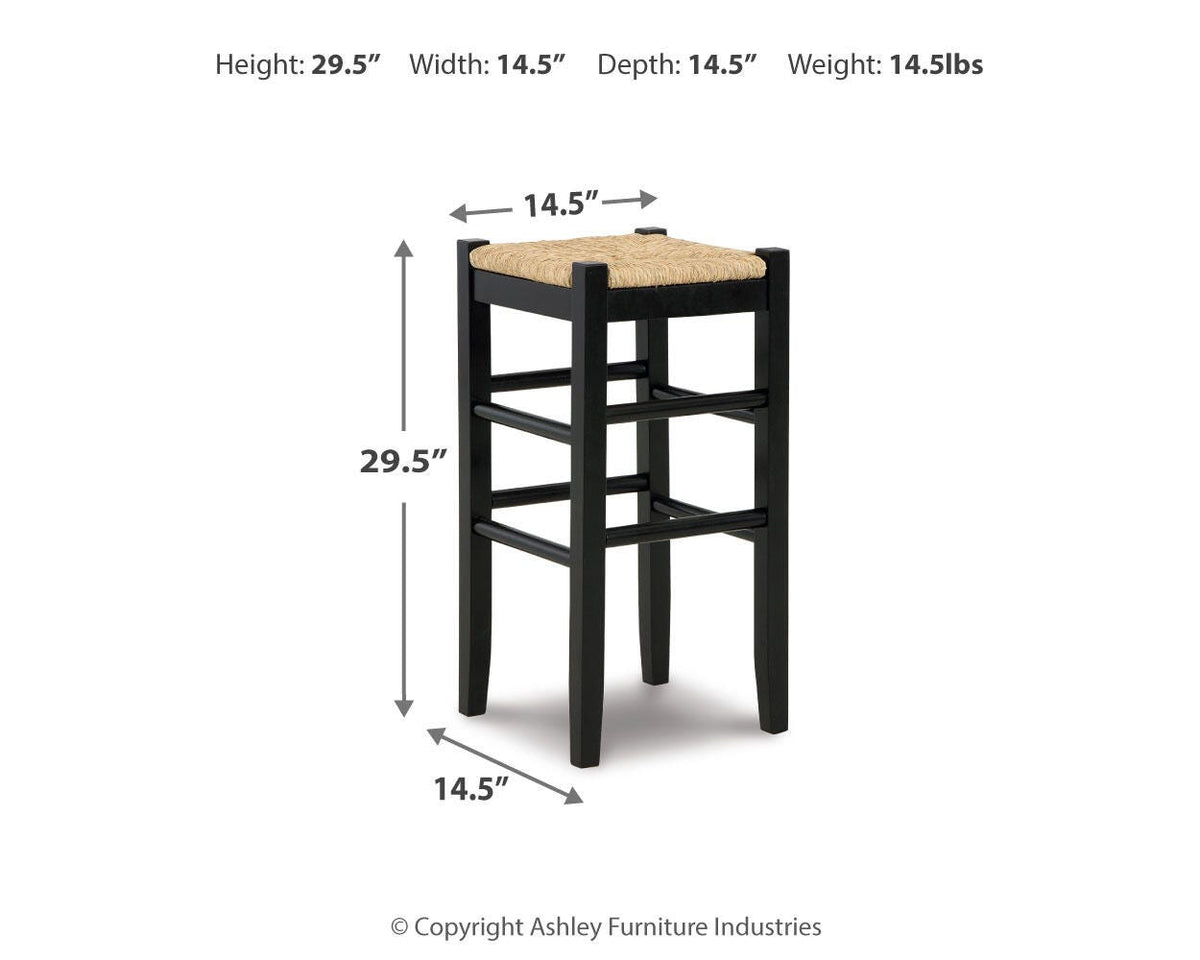 Mirimyn Black Bar Height Barstool, Set of 2 from Ashley - Luna Furniture