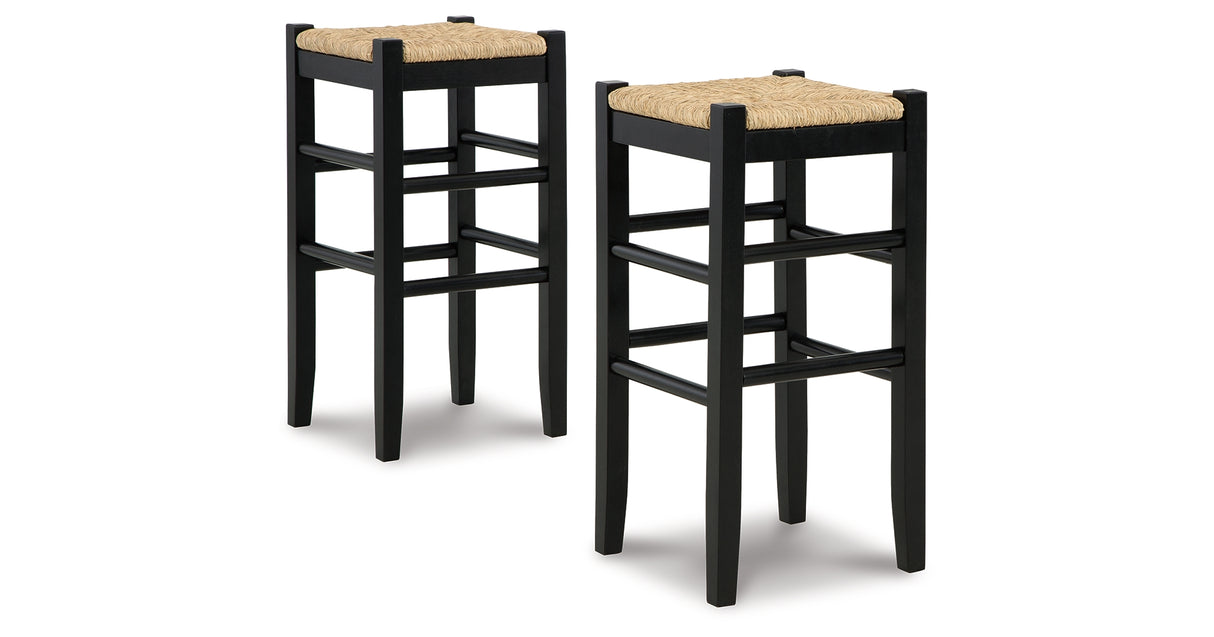 Mirimyn Black Bar Height Barstool, Set of 2 from Ashley Furniture - Luna Furniture
