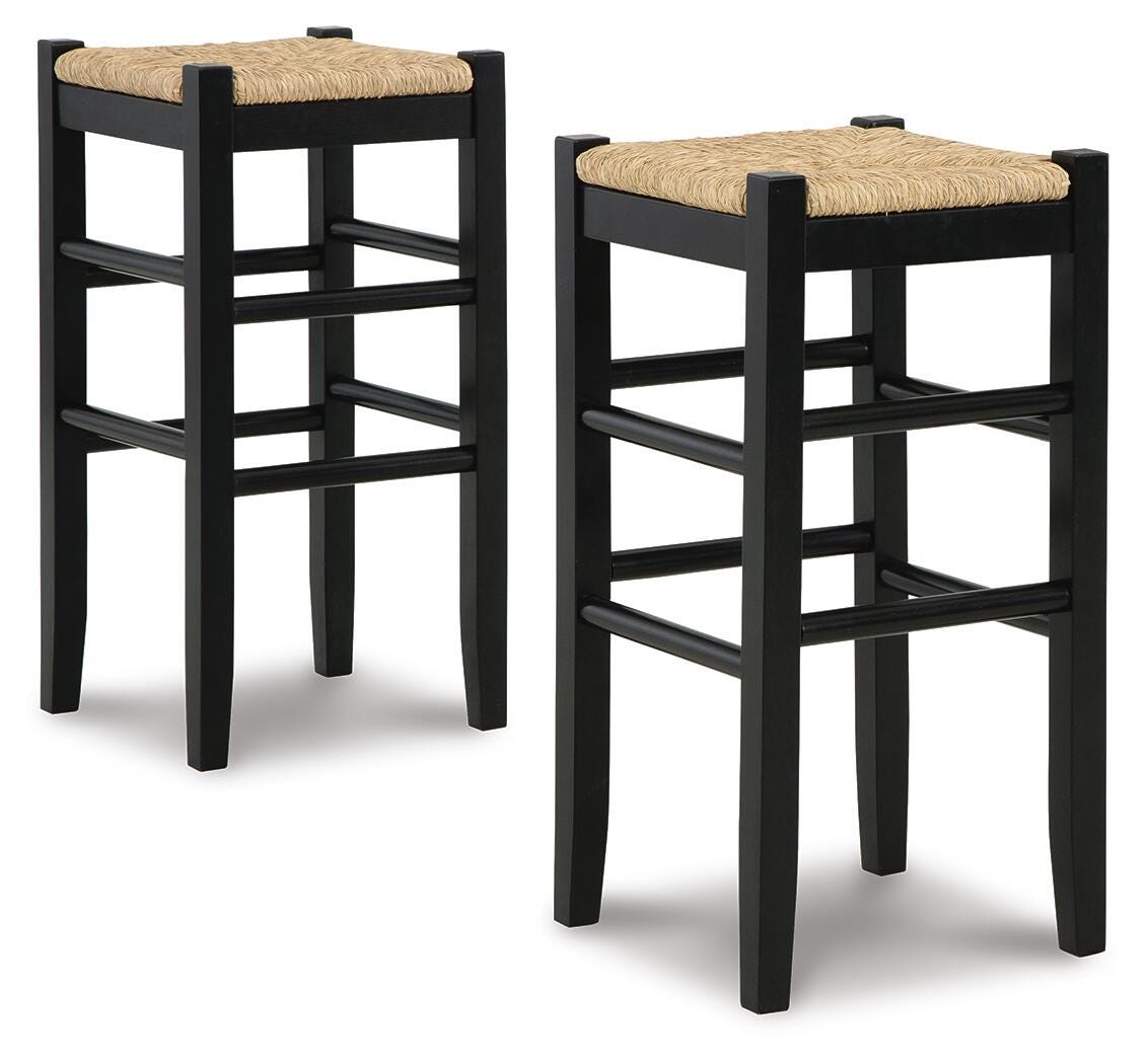 Mirimyn Black Bar Height Barstool, Set of 2 from Ashley Furniture - Luna Furniture