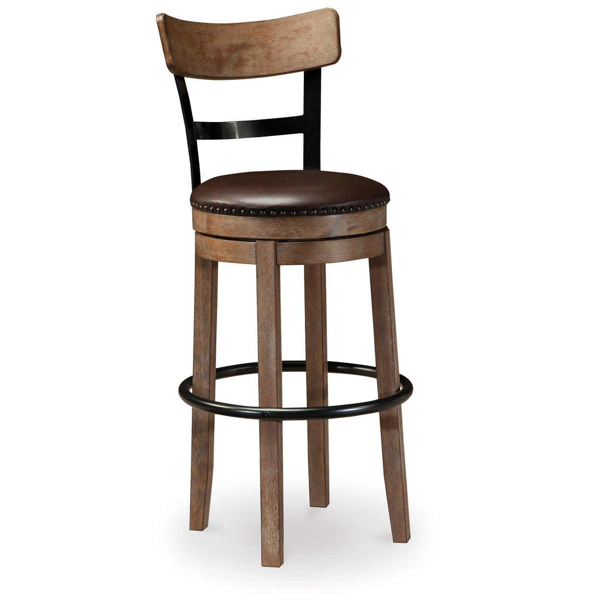 Pinnadel Grayish Brown Bar Height Bar Stool (Set of 2) from Ashley - Luna Furniture
