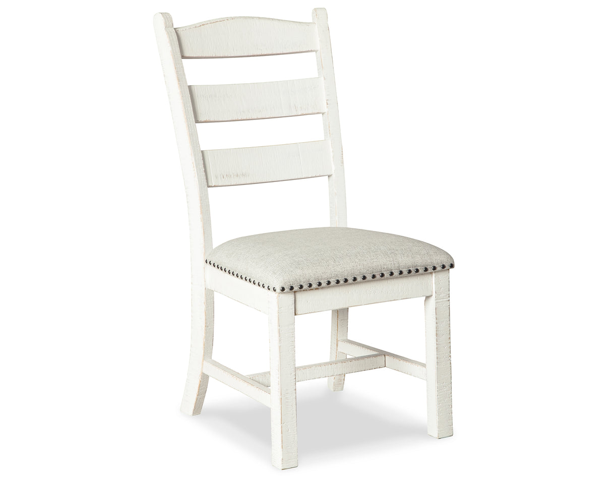 Valebeck Dining Table and 8 Chairs in White/Brown from Ashley Furniture - Luna Furniture