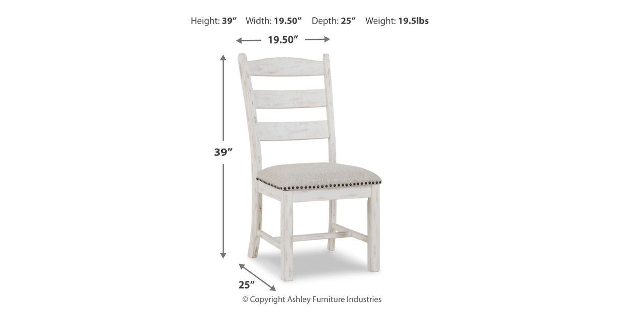 Valebeck Dining Table and 8 Chairs with Storage in White/Brown from Ashley Furniture - Luna Furniture