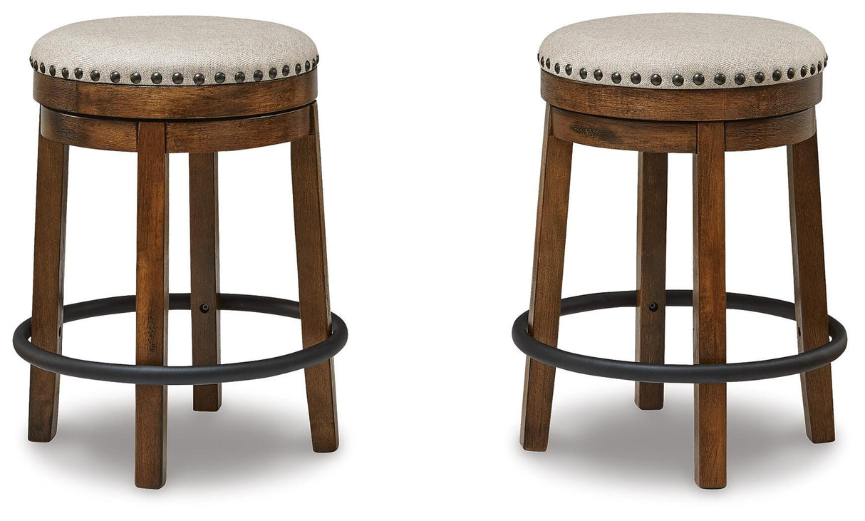 Valebeck Brown/White Counter Height Stool from Ashley Furniture - Luna Furniture
