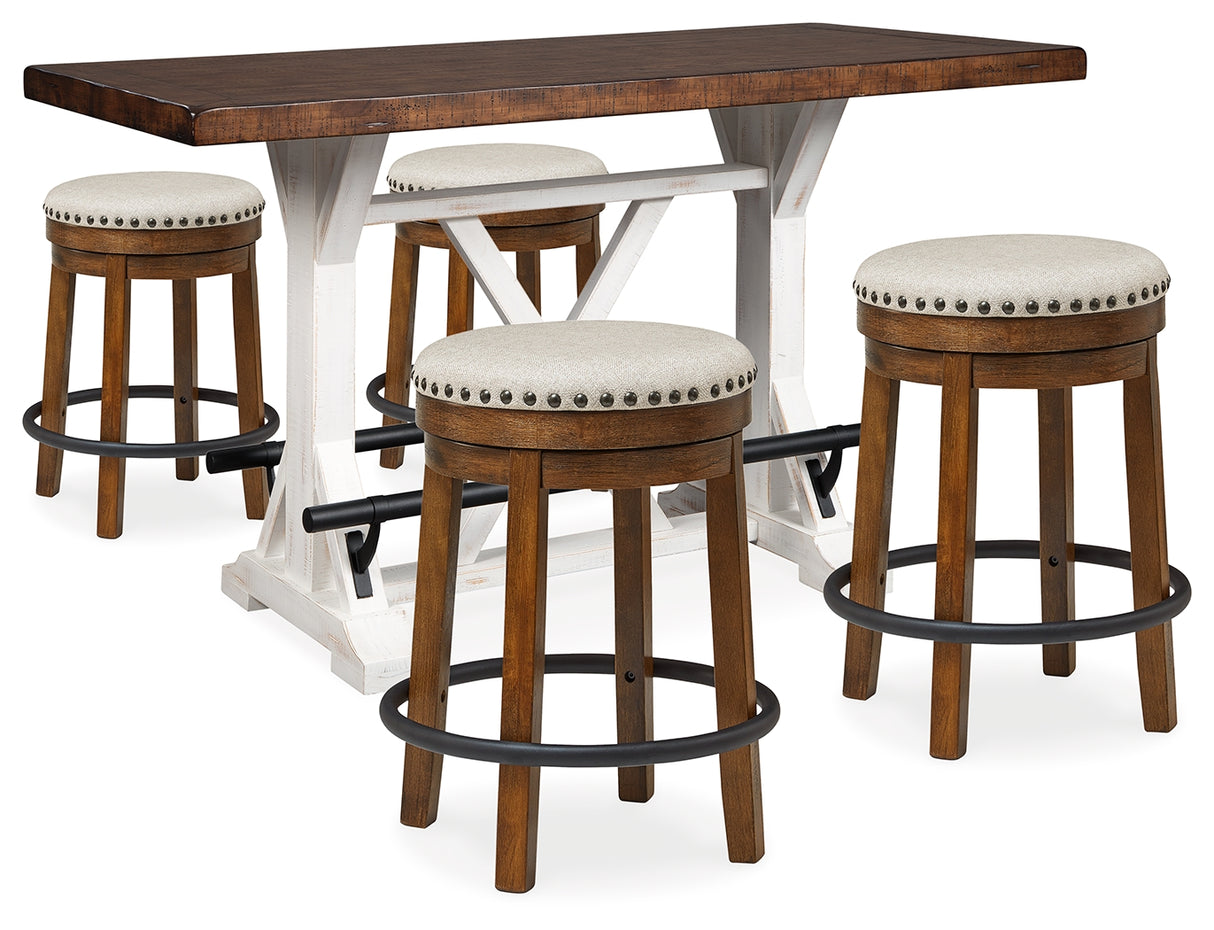 Valebeck Multi Counter Height Table and 4 Stools from Ashley Furniture - Luna Furniture