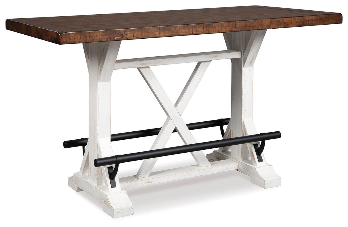 Valebeck White/Brown Counter Height Set from Ashley - Luna Furniture