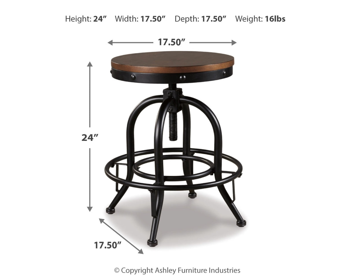 Valebeck White/Brown Counter Height Set from Ashley - Luna Furniture