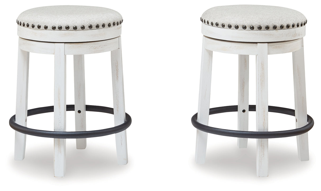 Valebeck White/Black Counter Height Stool from Ashley - Luna Furniture