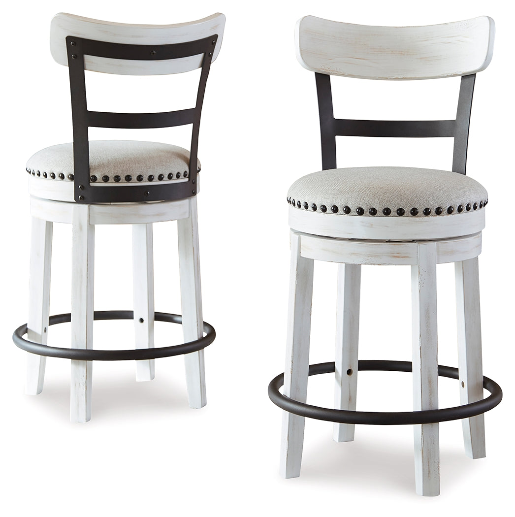 Valebeck White Counter Height Barstool from Ashley - Luna Furniture
