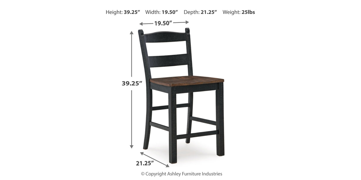Valebeck Multi Counter Height Dining Table and 4 Barstools with Storage from Ashley Furniture - Luna Furniture