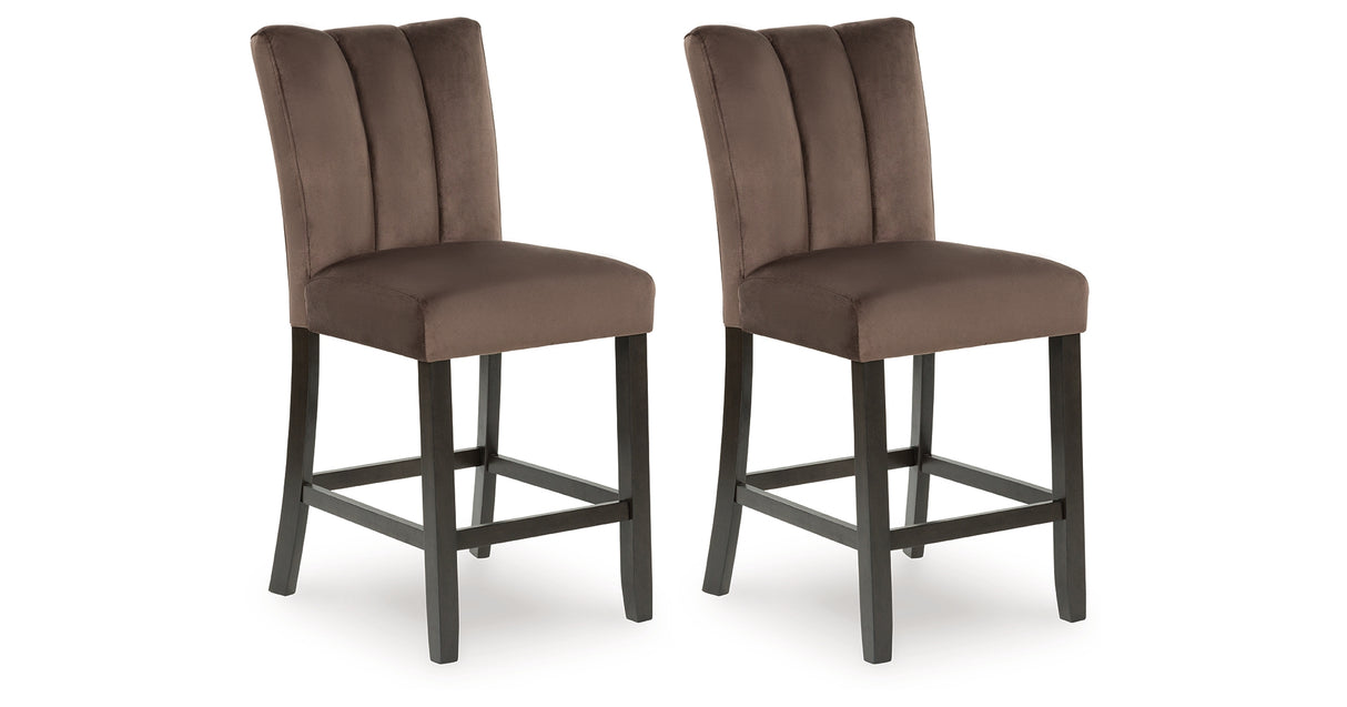 Jeshina Mocha Counter Height Barstool, Set of 2 from Ashley Furniture - Luna Furniture