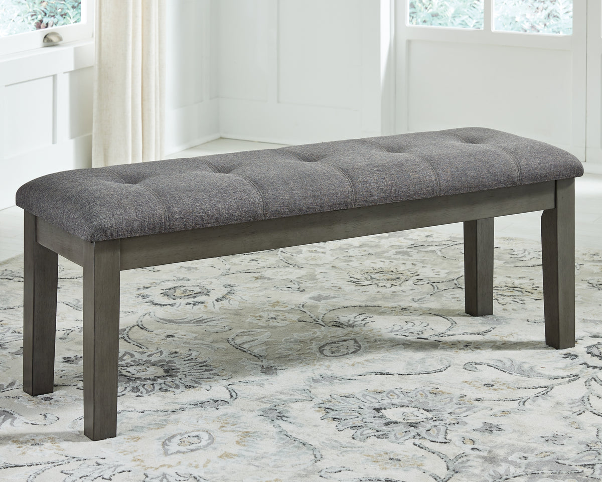 Hallanden Two-tone Gray 50" Dining Bench from Ashley Furniture - Luna Furniture