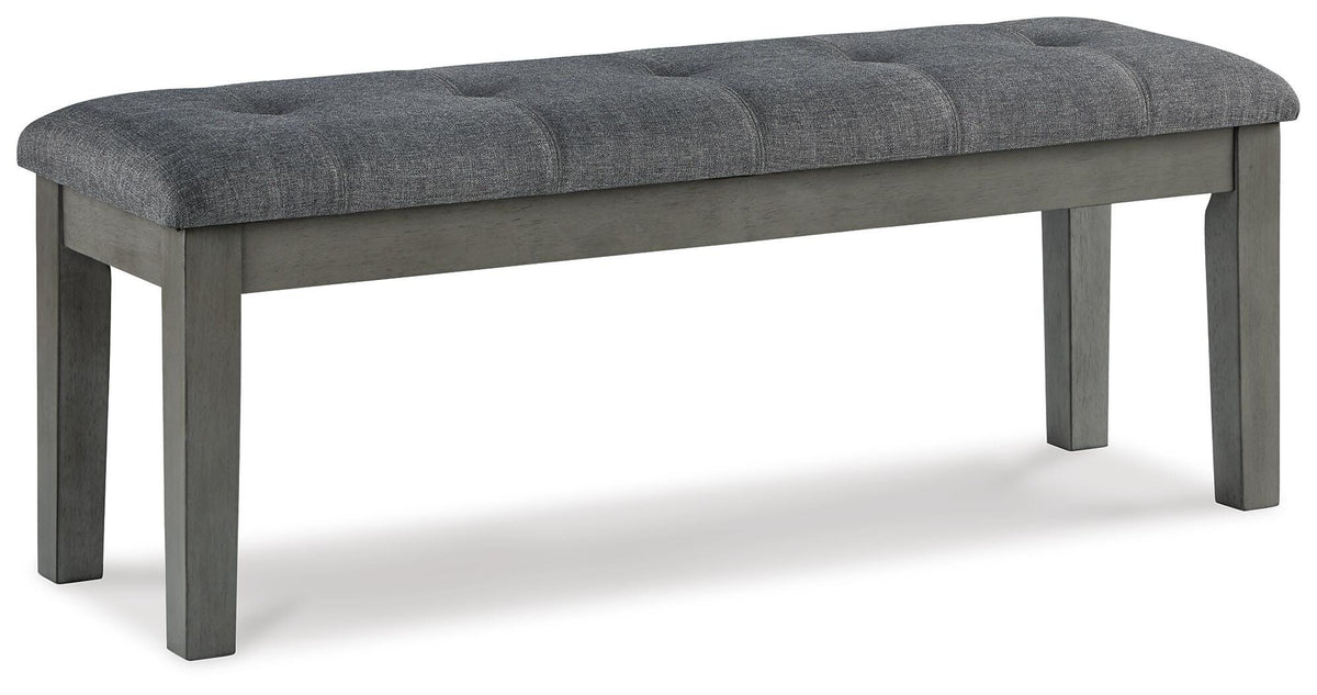 Hallanden Two-tone Gray Extendable Dining Set from Ashley Furniture - Luna Furniture