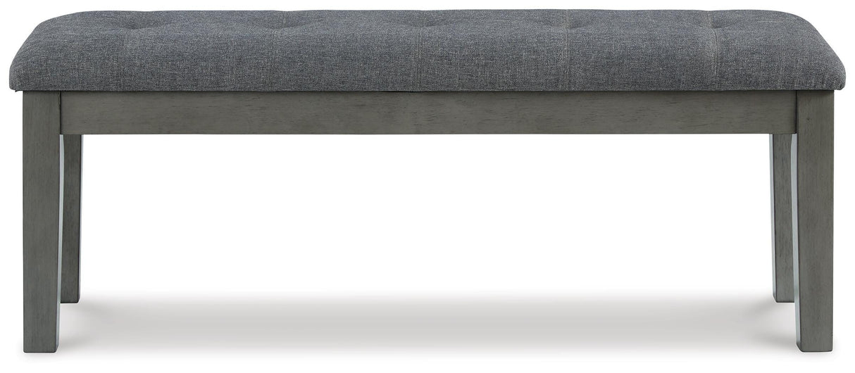 Hallanden Two-tone Gray 50" Dining Bench from Ashley Furniture - Luna Furniture