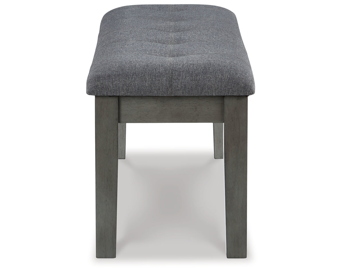 Hallanden Two-tone Gray 50" Dining Bench from Ashley Furniture - Luna Furniture