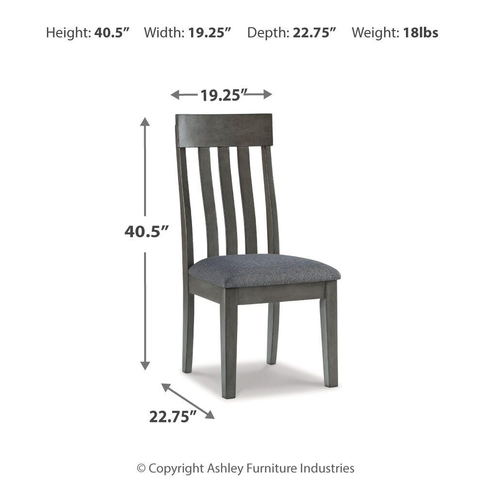 Hallanden Two-tone Gray Dining Chair, Set of 2 from Ashley Furniture - Luna Furniture