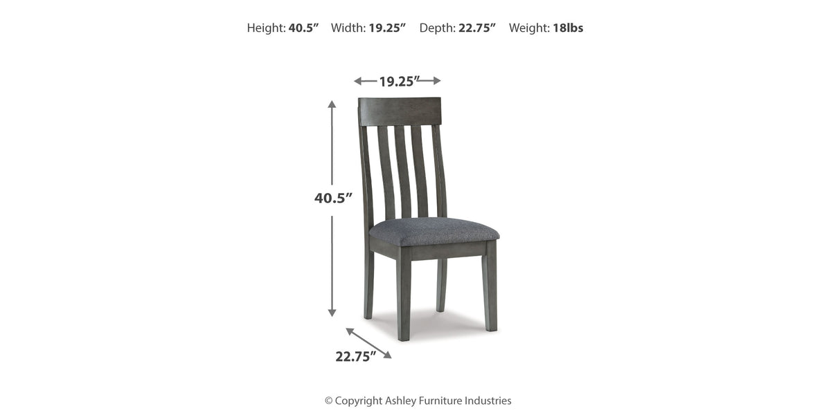 Hallanden Two-tone Gray Dining Chair, Set of 2 from Ashley Furniture - Luna Furniture
