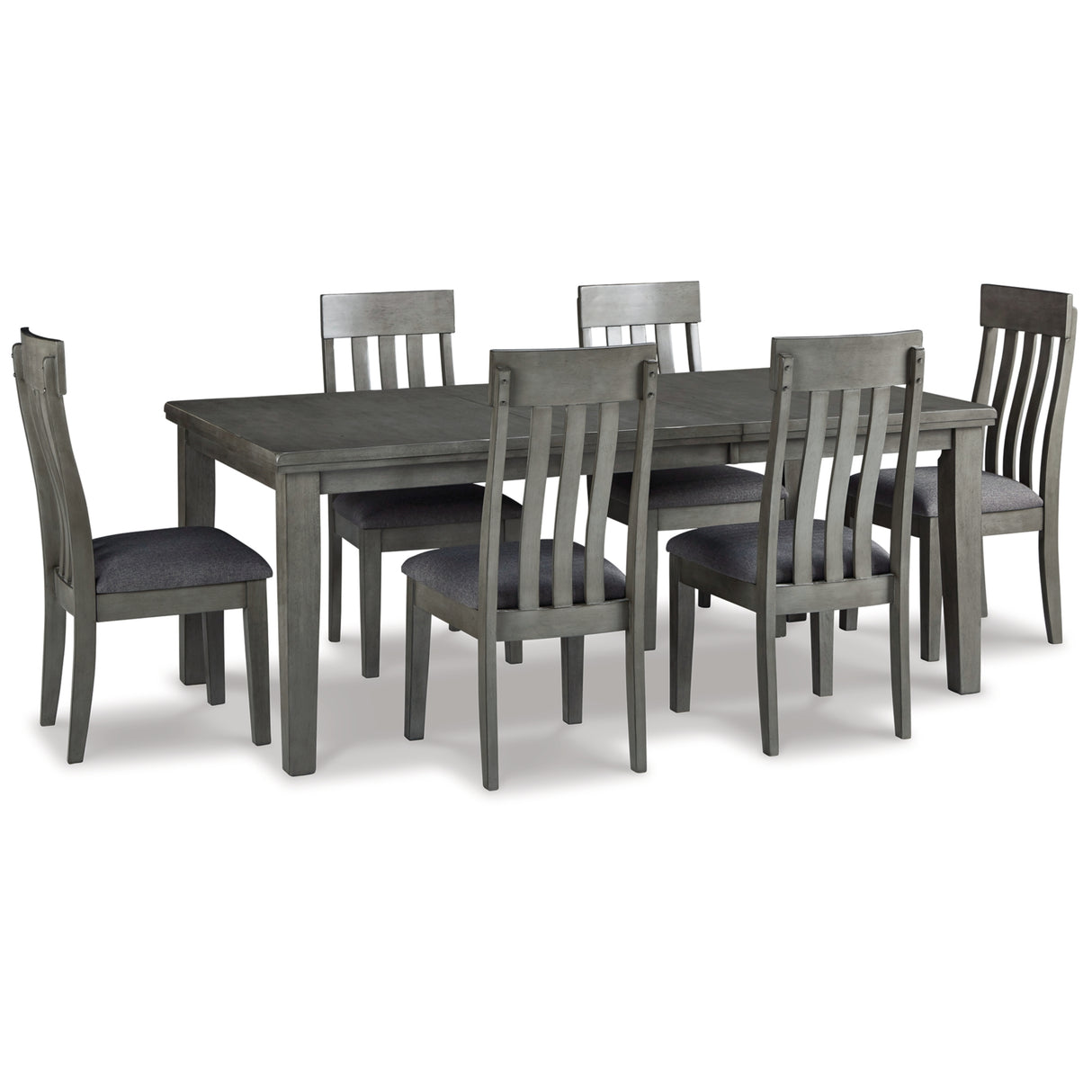 Hallanden Two-tone Gray Extendable Dining Set from Ashley Furniture - Luna Furniture