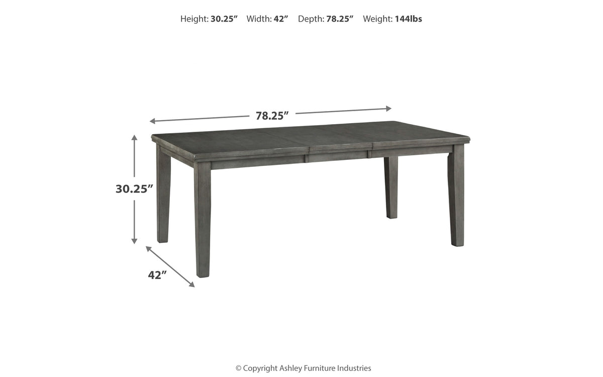 Hallanden Gray Dining Extension Table from Ashley Furniture - Luna Furniture