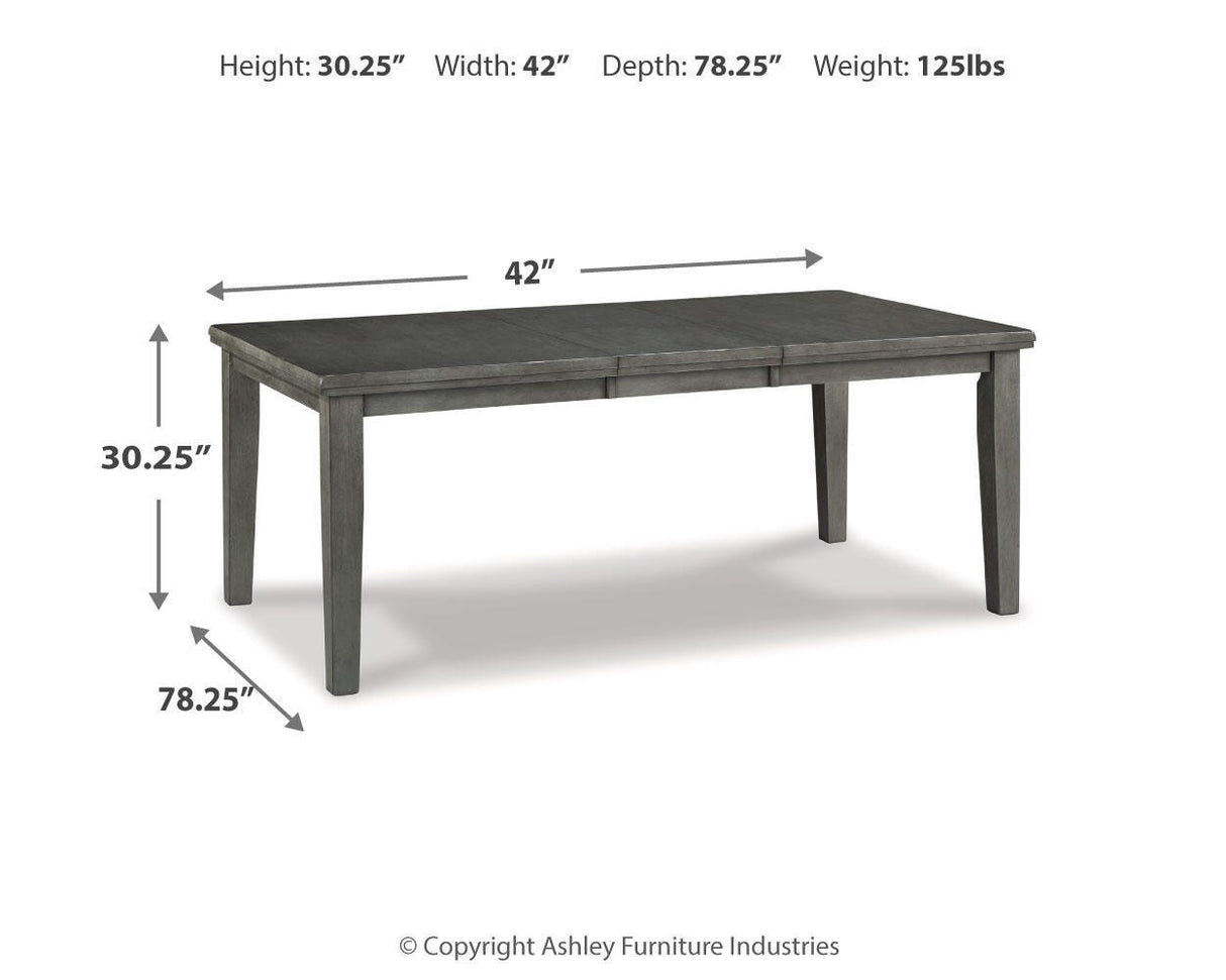 Hallanden Gray Dining Extension Table from Ashley Furniture - Luna Furniture