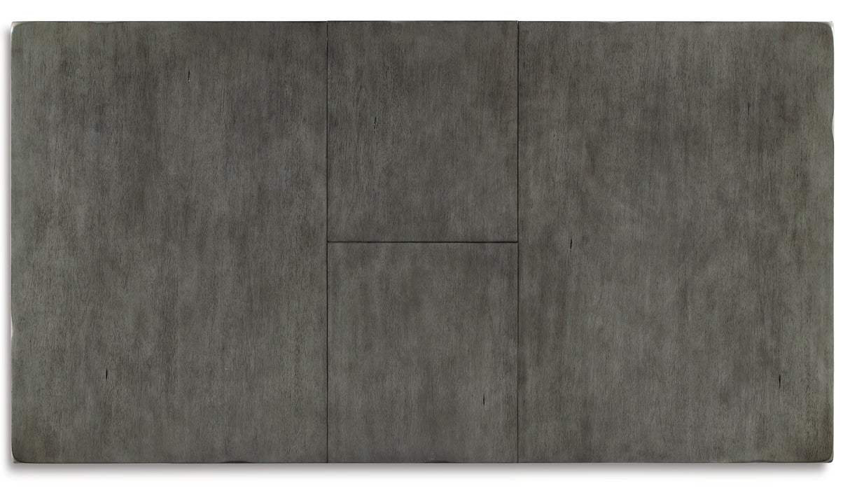 Hallanden Two-tone Gray Extendable Dining Set from Ashley Furniture - Luna Furniture