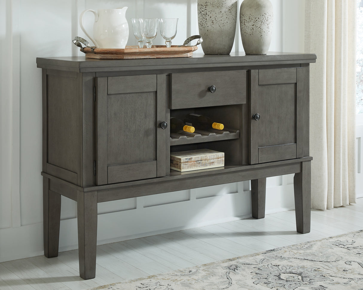 Hallanden Gray Dining Server from Ashley Furniture - Luna Furniture
