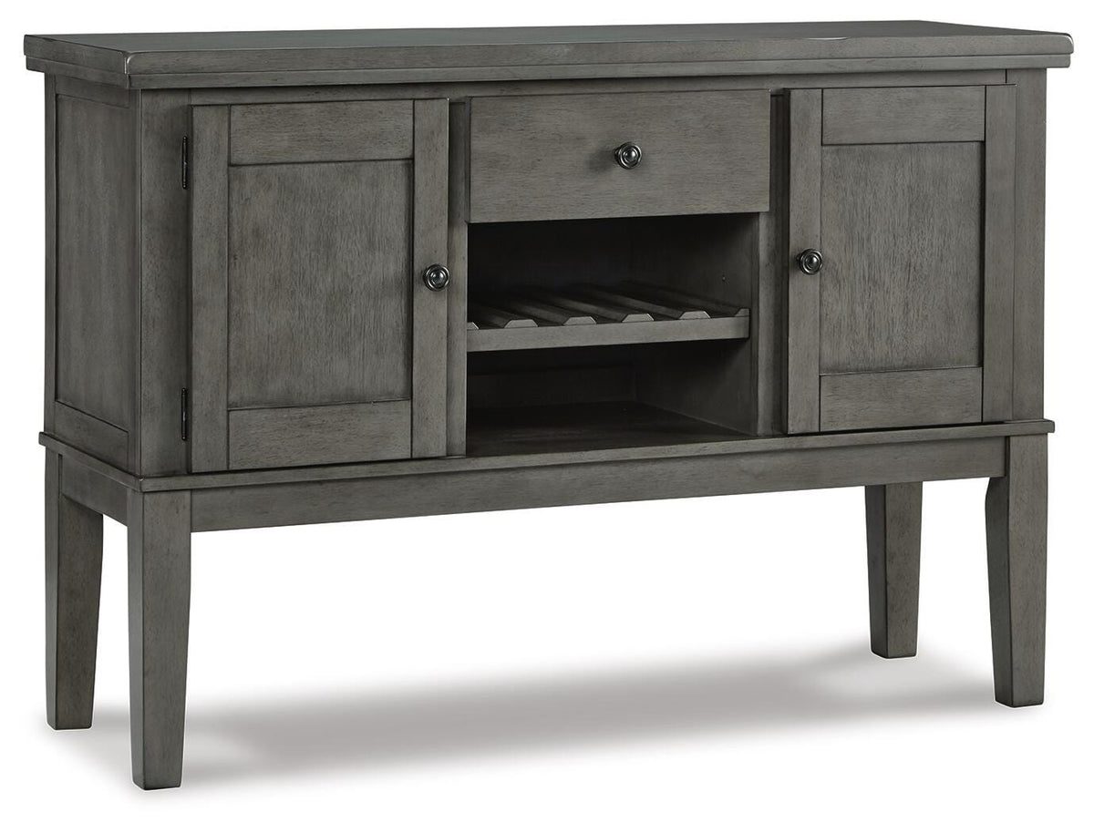 Hallanden Gray Dining Server from Ashley Furniture - Luna Furniture
