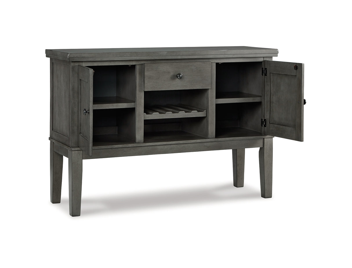Hallanden Gray Dining Server from Ashley Furniture - Luna Furniture