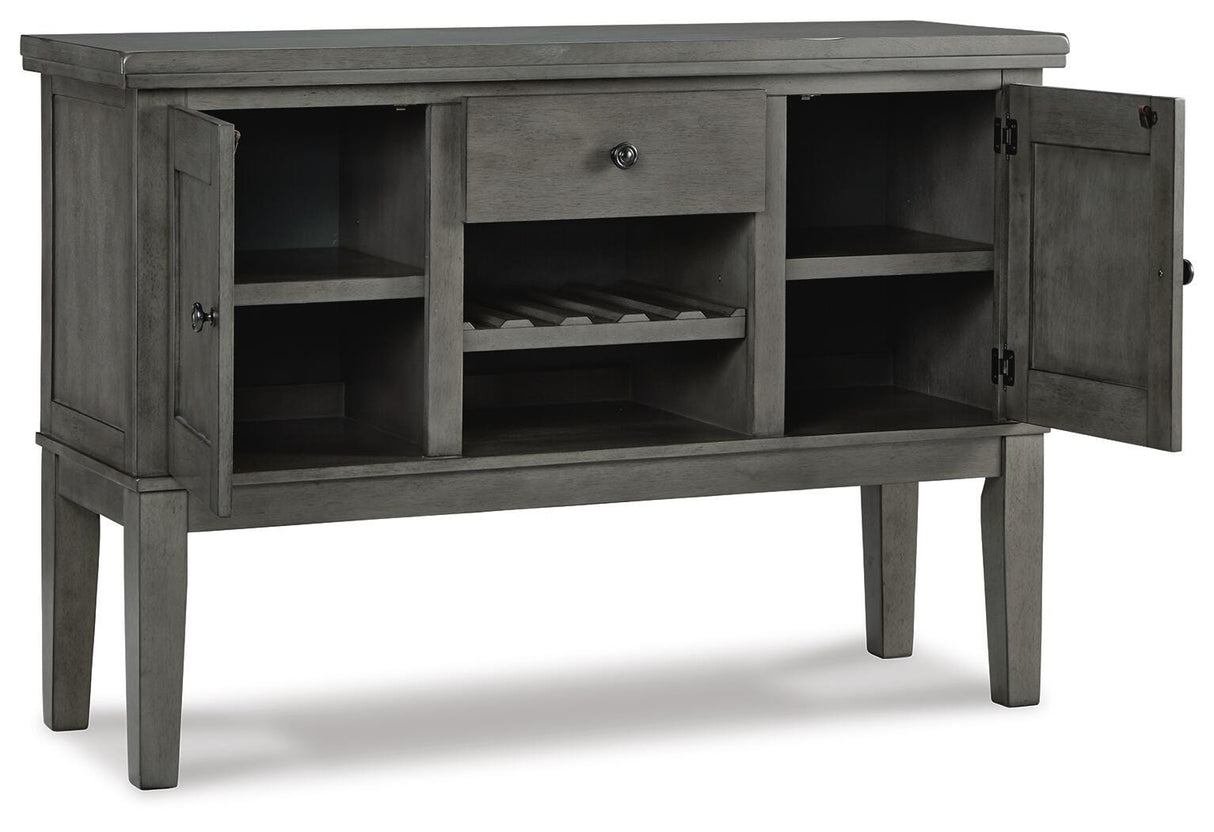 Hallanden Gray Dining Server from Ashley Furniture - Luna Furniture