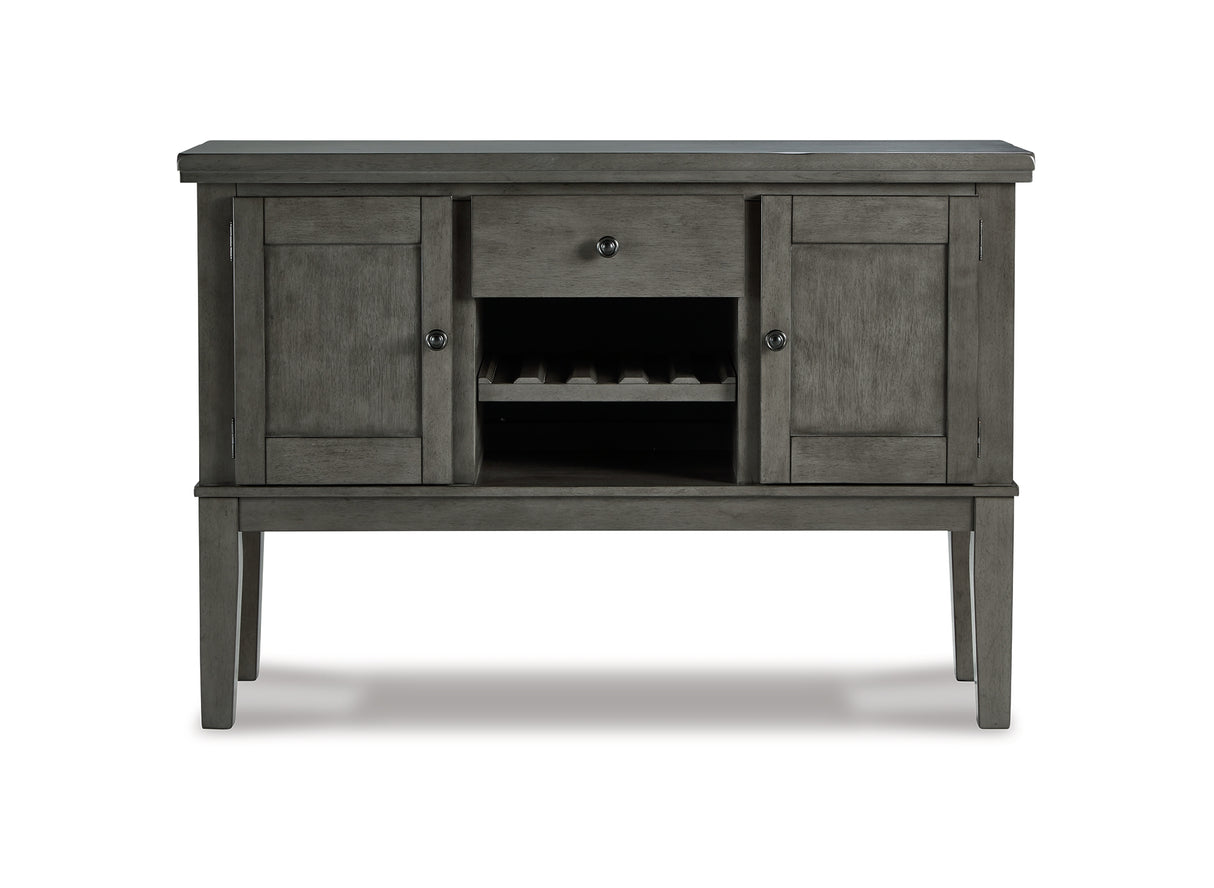 Hallanden Gray Dining Server from Ashley Furniture - Luna Furniture