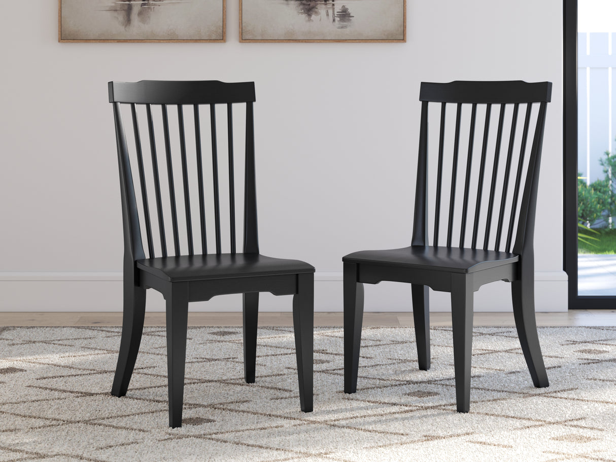 Brenkerton Black Dining Table and 4 Chairs from Ashley - Luna Furniture