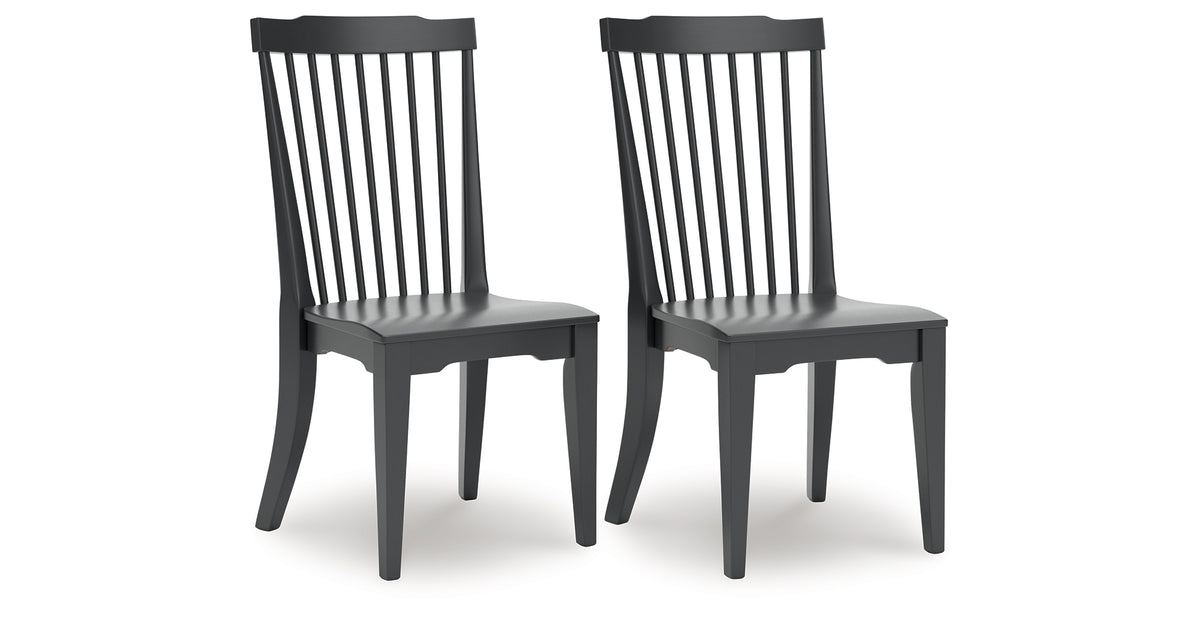 Brenkerton Black Dining Chair, Set of 2 from Ashley - Luna Furniture