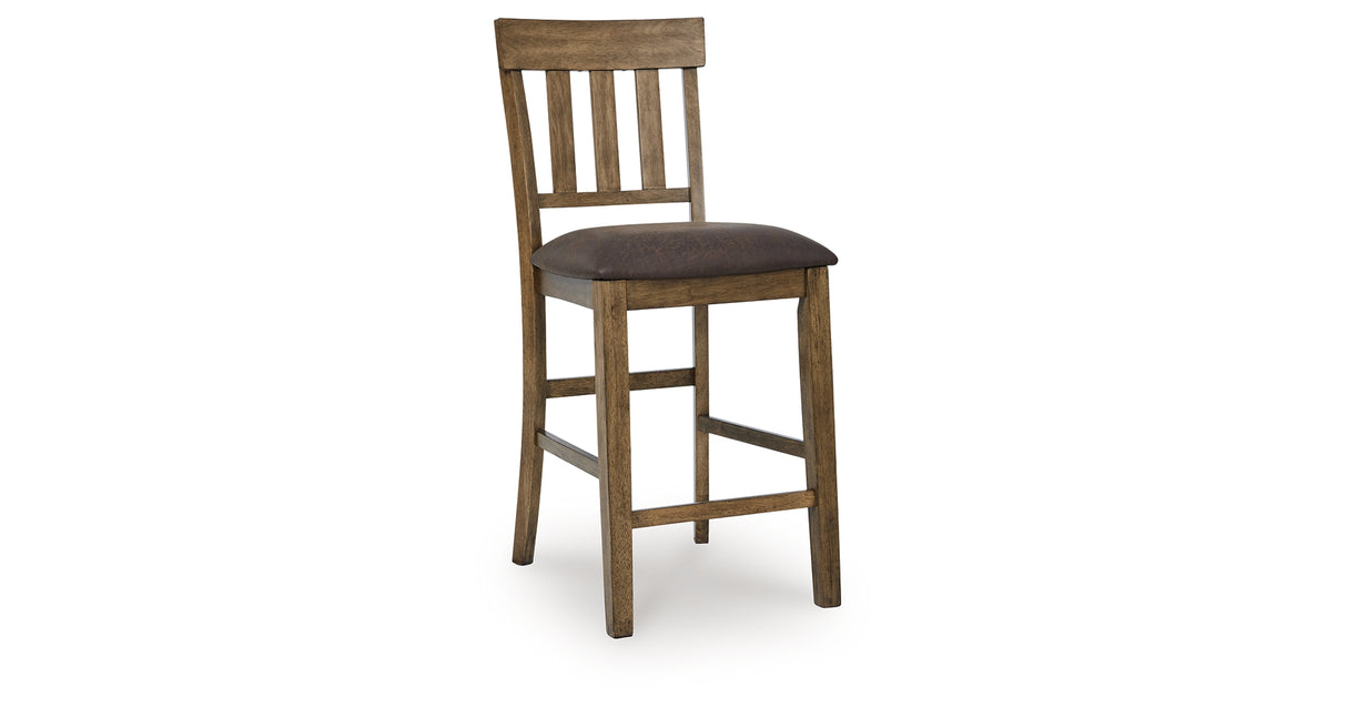 Urbinforte Light Brown Counter Height Barstool, Set of 2 from Ashley Furniture - Luna Furniture