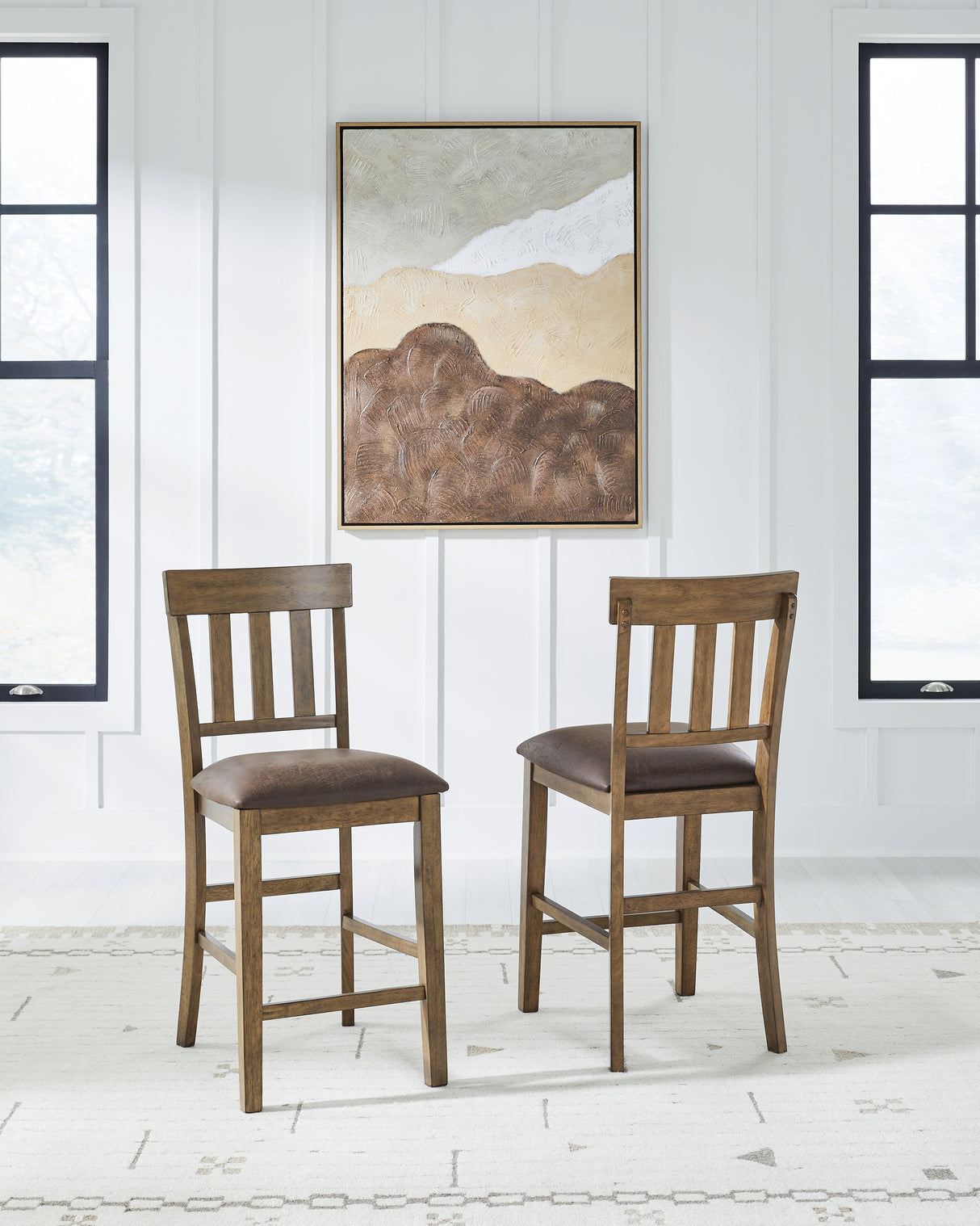 Greddinton Multi Counter Height Barstool, Set of 2 from Ashley Furniture - Luna Furniture