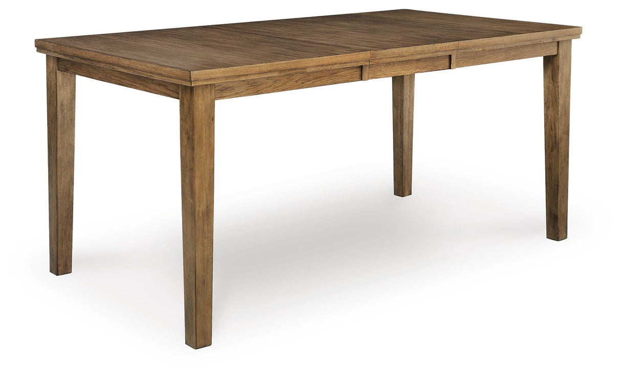 Urbinforte Light brown Counter Height Extension Dining Table and 4 Barstools from Ashley Furniture - Luna Furniture