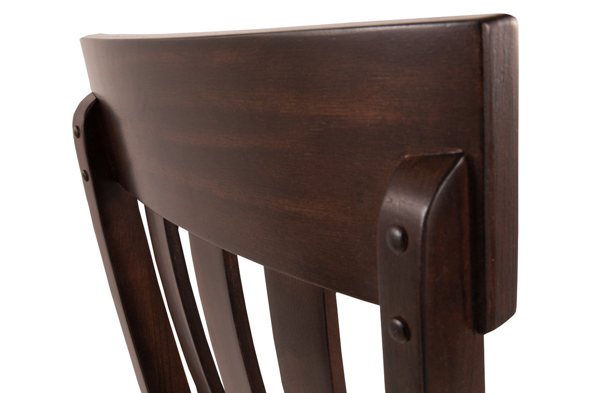 Haddigan Dark Brown Dining Table and 4 Chairs from Ashley Furniture - Luna Furniture