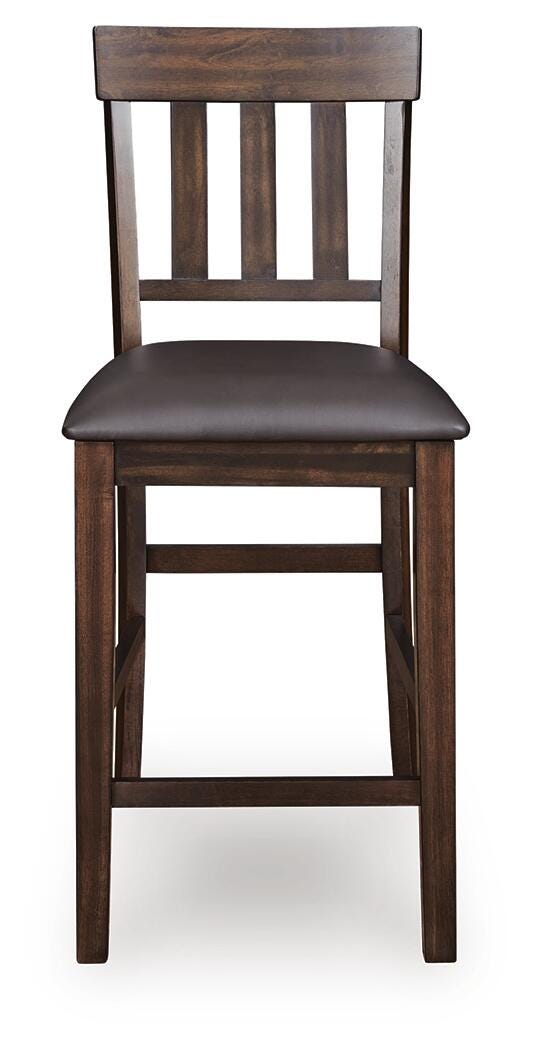 Haddigan Dark Brown Counter Height Barstool, Set of 2 from Ashley Furniture - Luna Furniture