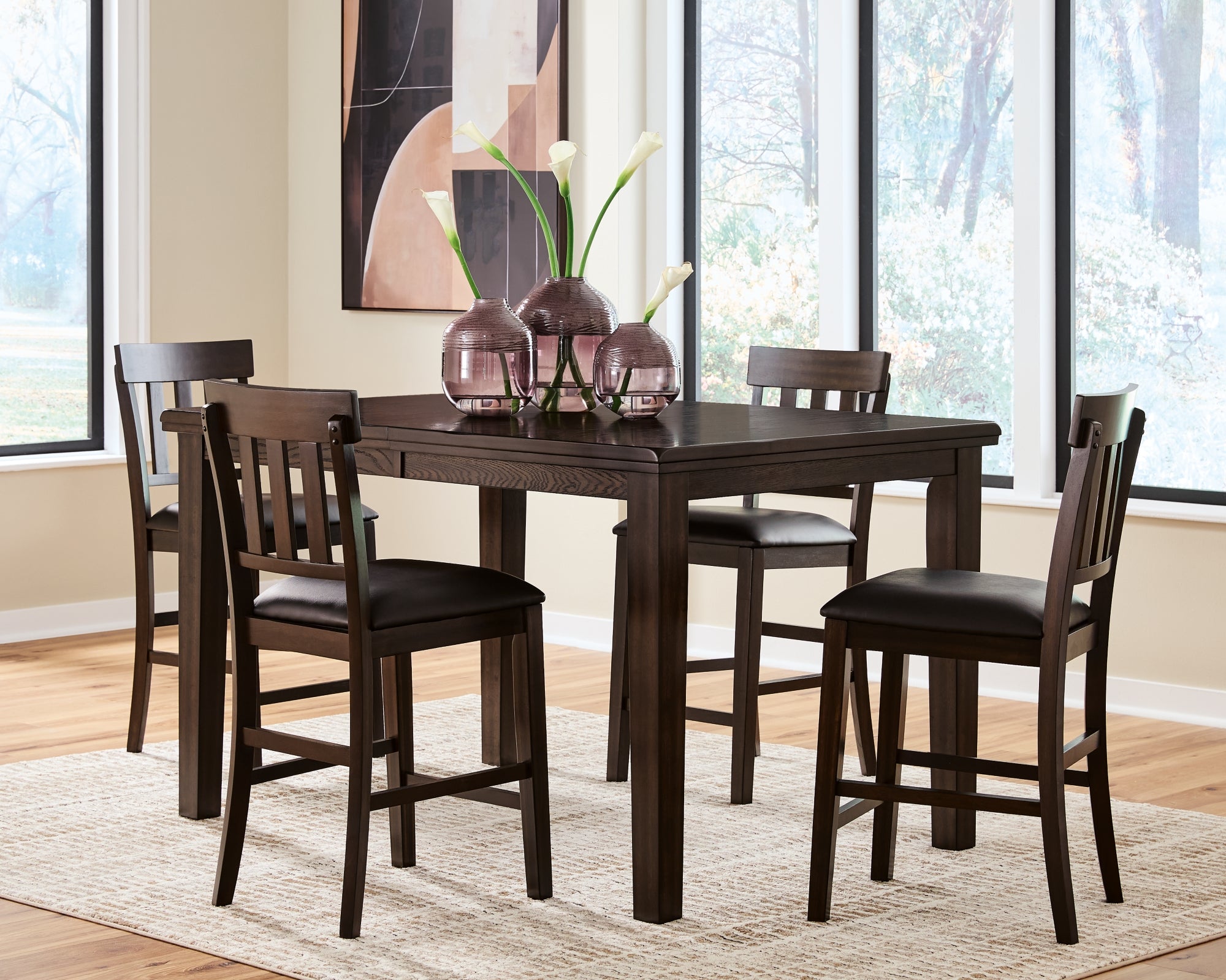 Ashley Furniture Haddigan Dark Brown Counter Height Dining Table