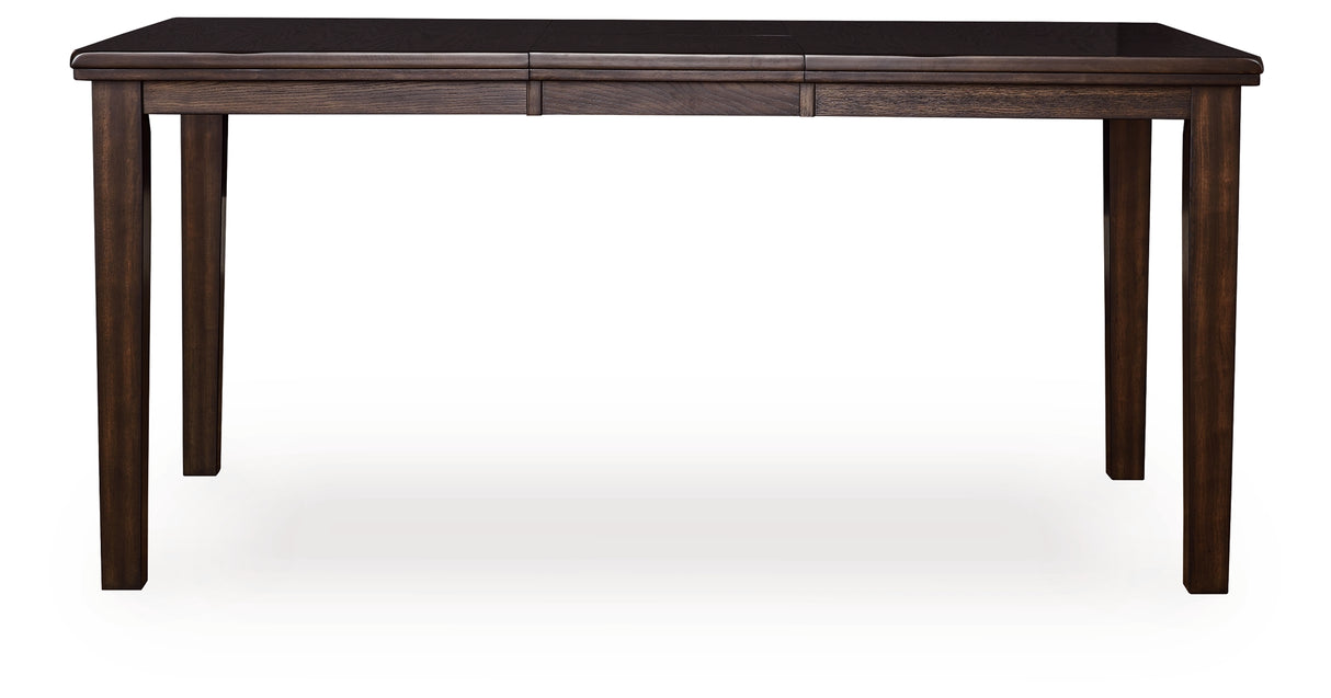 Haddigan Dark Brown Counter Height Dining Table and 4 Barstools from Ashley Furniture - Luna Furniture