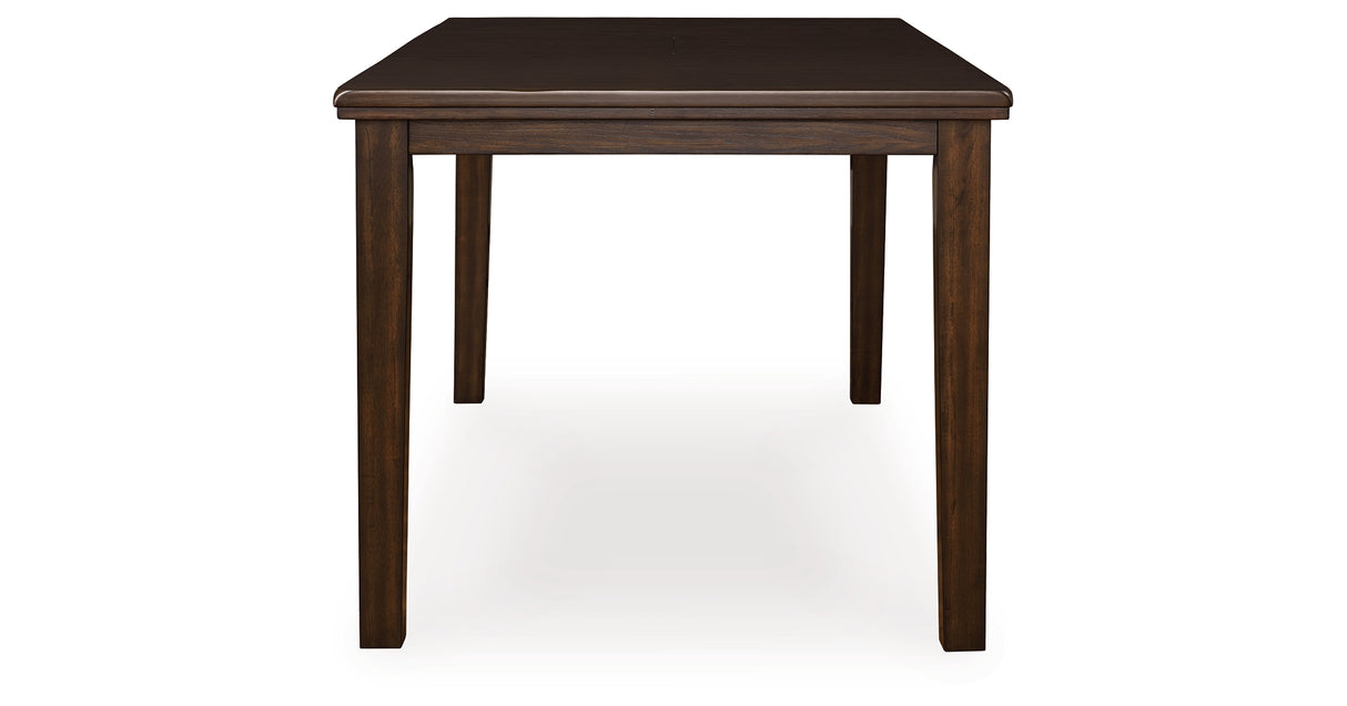 Haddigan Dark Brown Counter Height Dining Table and 4 Barstools from Ashley Furniture - Luna Furniture