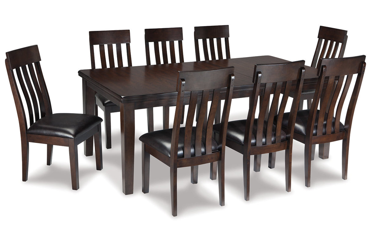 Haddigan Dark Brown Dining Table and 8 Chairs from Ashley - Luna Furniture