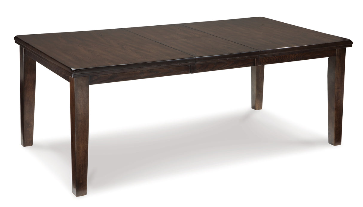Haddigan Dark Brown Dining Table and 4 Chairs from Ashley Furniture - Luna Furniture