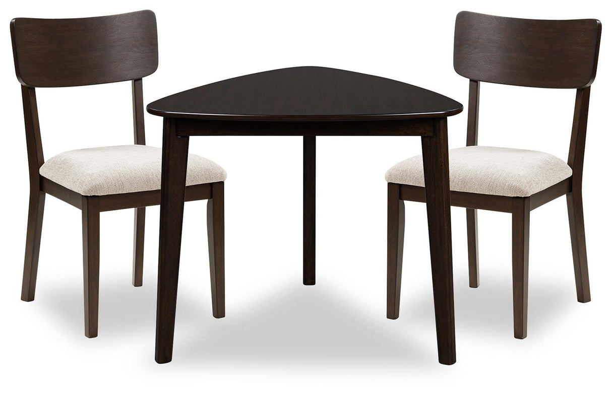 Mallenette Dining Table and 2 Chairs in Merlot from Ashley Furniture - Luna Furniture