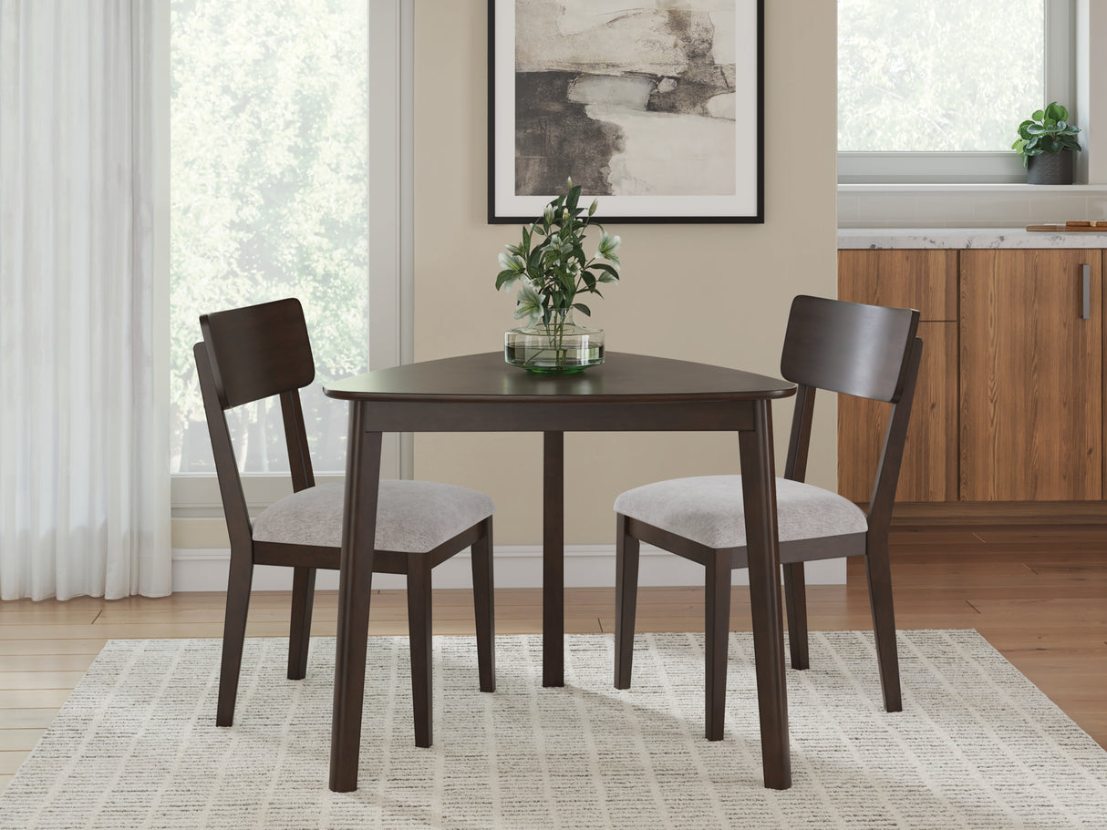Mallenette Dining Table and 2 Chairs in Merlot from Ashley Furniture - Luna Furniture