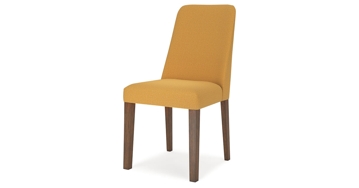 Extension Mustard/Brown Dining Table and 6 Chairs from Ashley Furniture - Luna Furniture