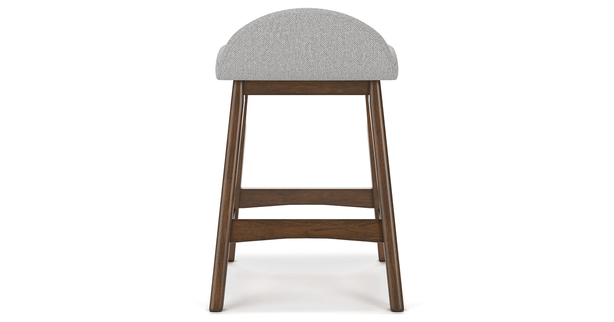 Lyncott Light Gray/Brown Counter Height Barstool, Set of 2 from Ashley - Luna Furniture