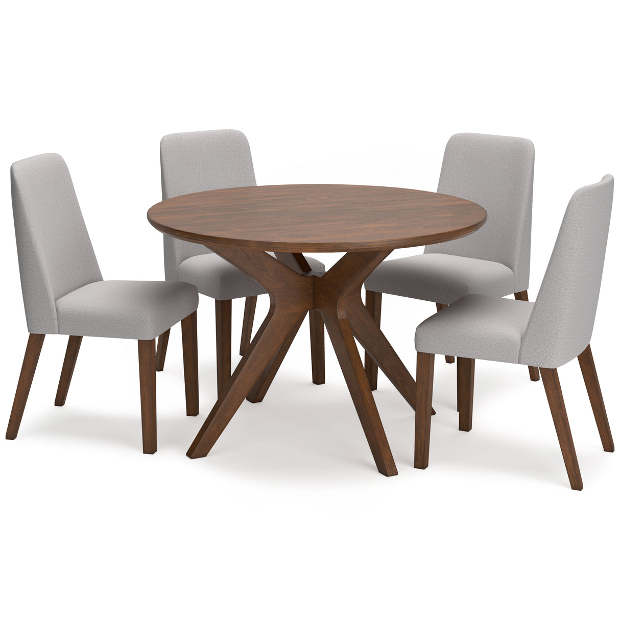 Lyncott Gray/Brown Dining Table and 4 Chairs from Ashley Furniture - Luna Furniture