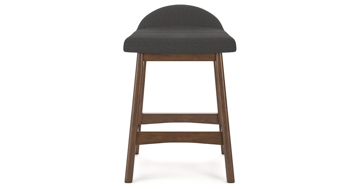 Lyncott Charcoal/Brown Counter Height Barstool, Set of 2 from Ashley - Luna Furniture