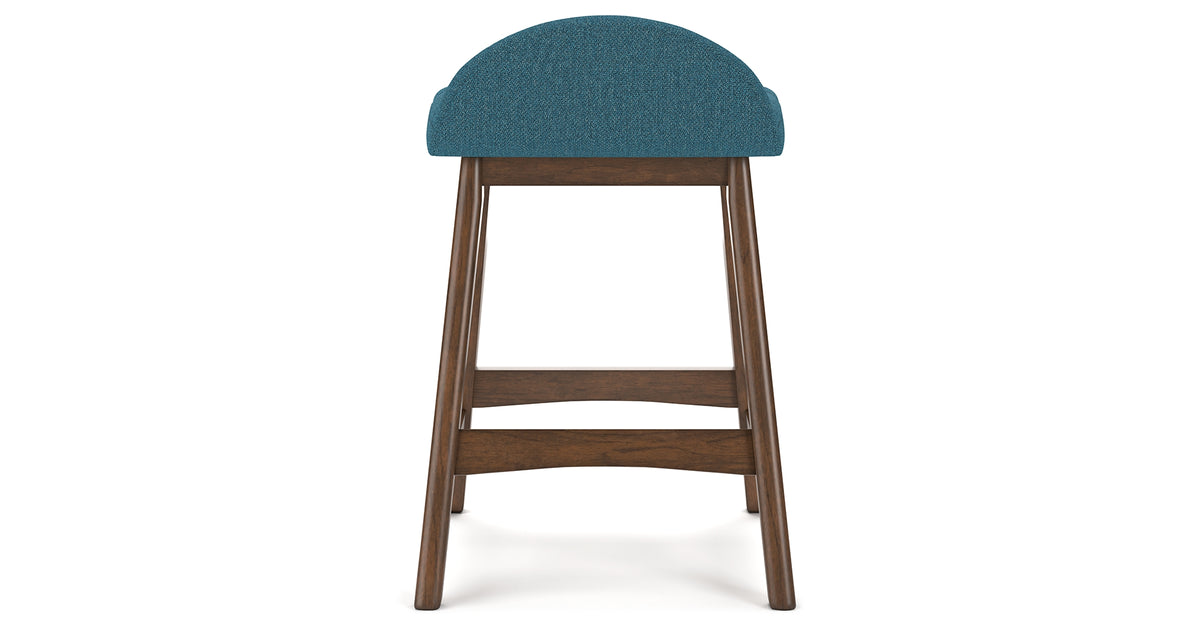 Lyncott Blue/Brown Counter Height Barstool, Set of 2 from Ashley - Luna Furniture
